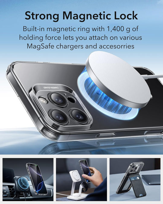 iPhone 16 Pro/Max Case Clear, Compatible with MagSafe