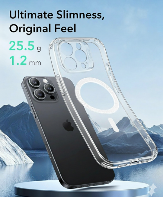 iPhone 16 Pro/Max Case Clear, Compatible with MagSafe