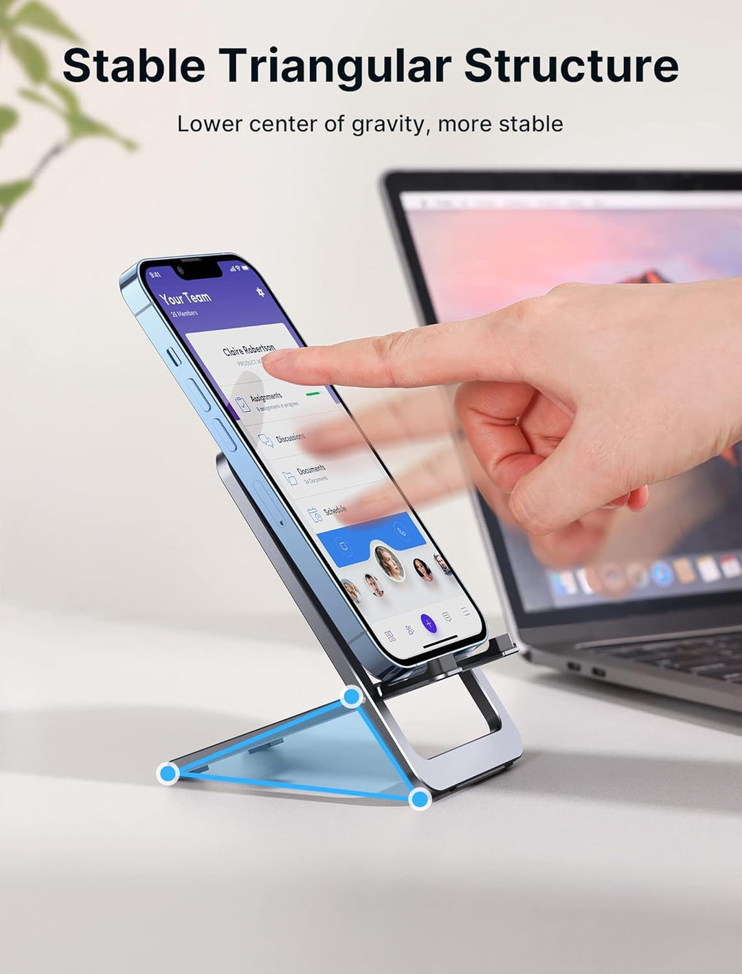 Adjustable Foldable Aluminum Phone/Tablet Stand