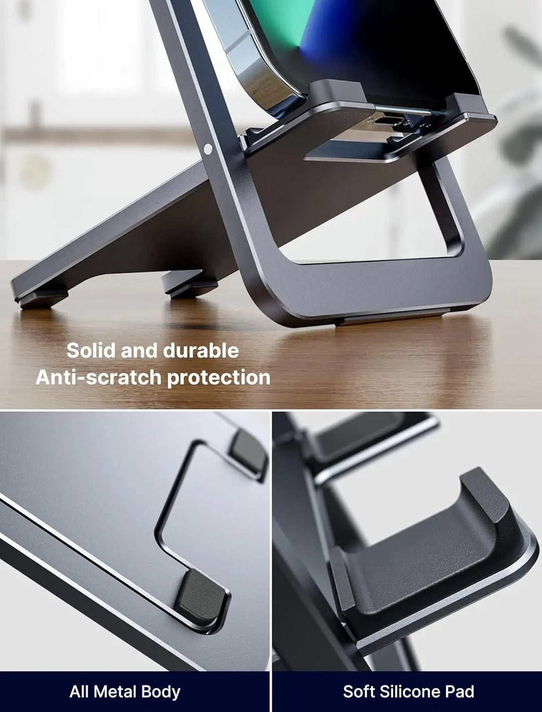 Adjustable Foldable Aluminum Phone/Tablet Stand