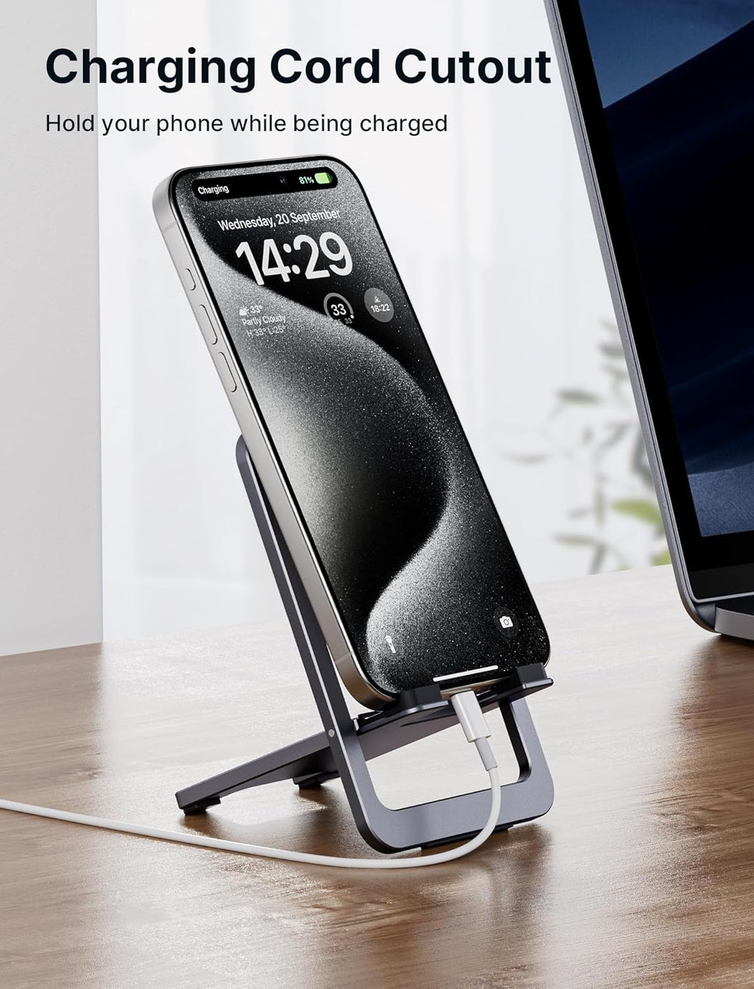 Adjustable Foldable Aluminum Phone/Tablet Stand